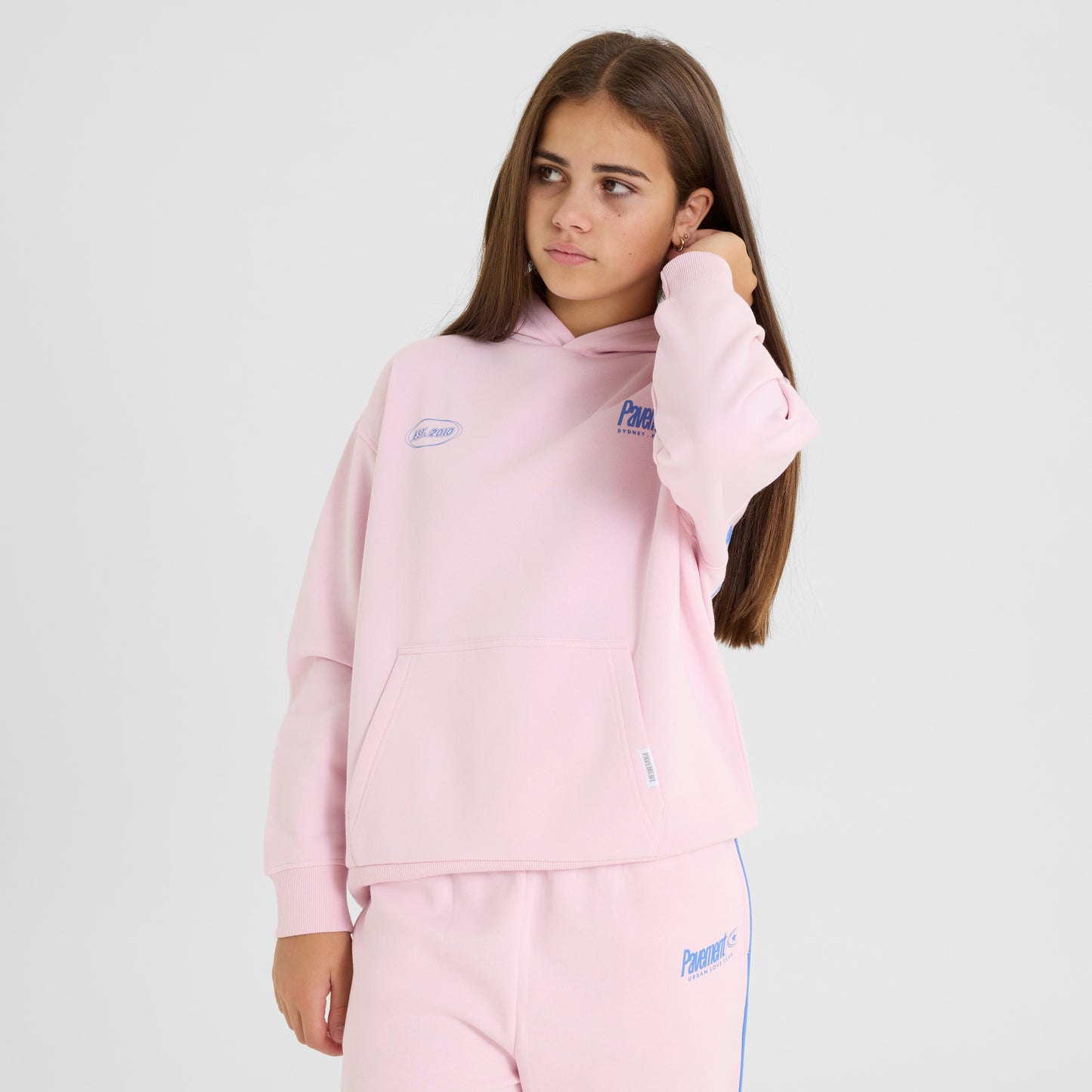 Light Pink Back Print Hoodie