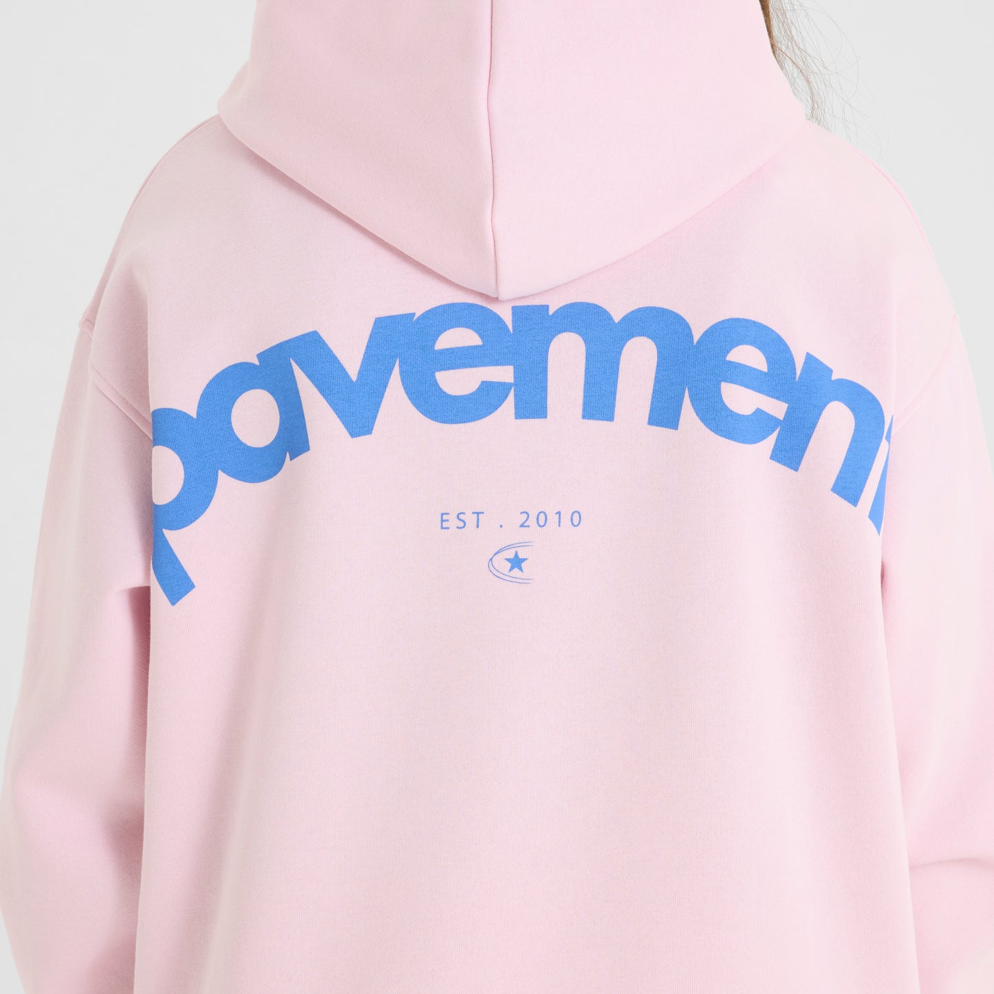 Light Pink Back Print Hoodie