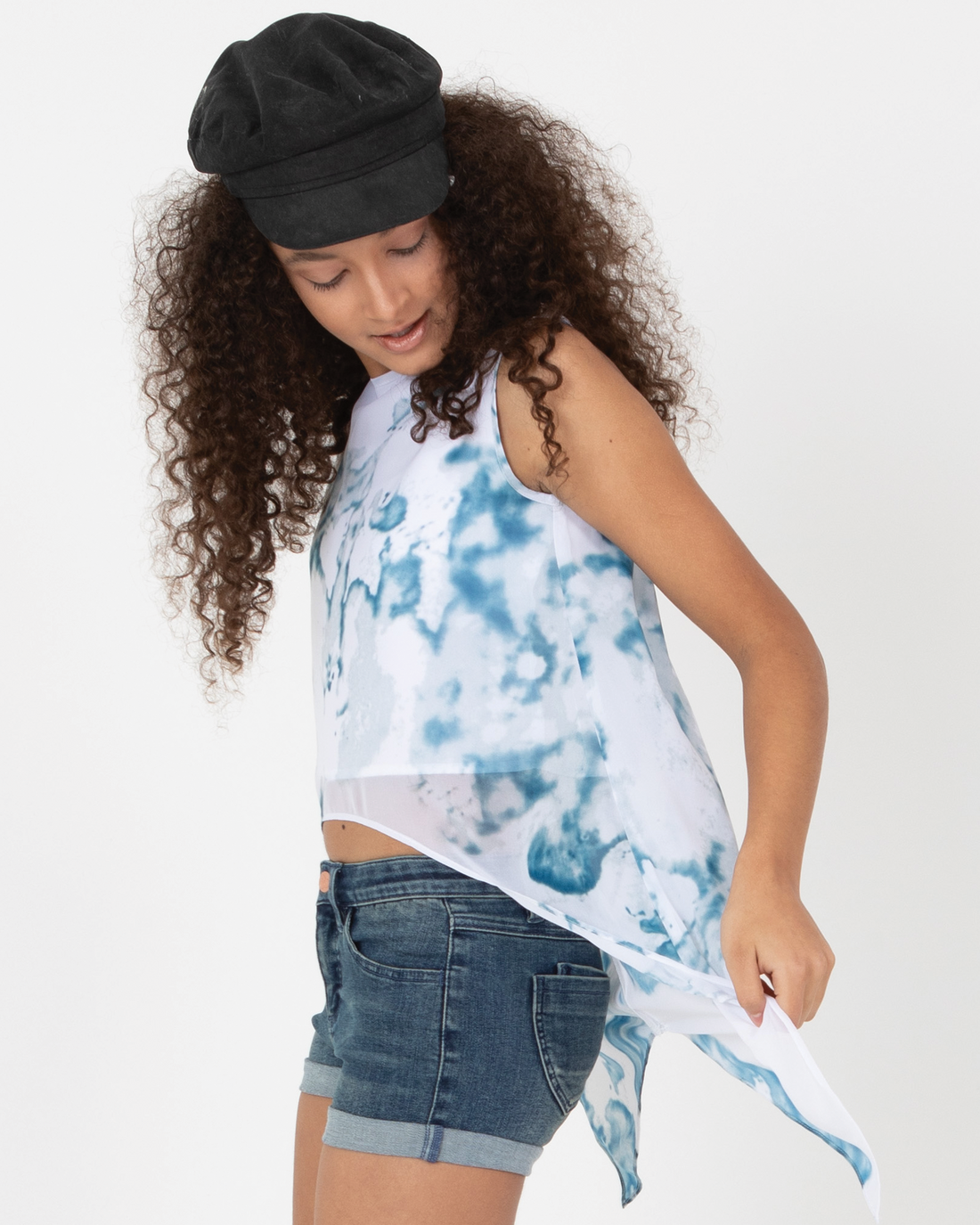 Leah Short in Dark Blue Wash