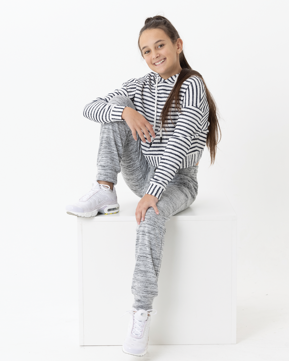 Maddison Sweat Pant - Soft Grey Marle