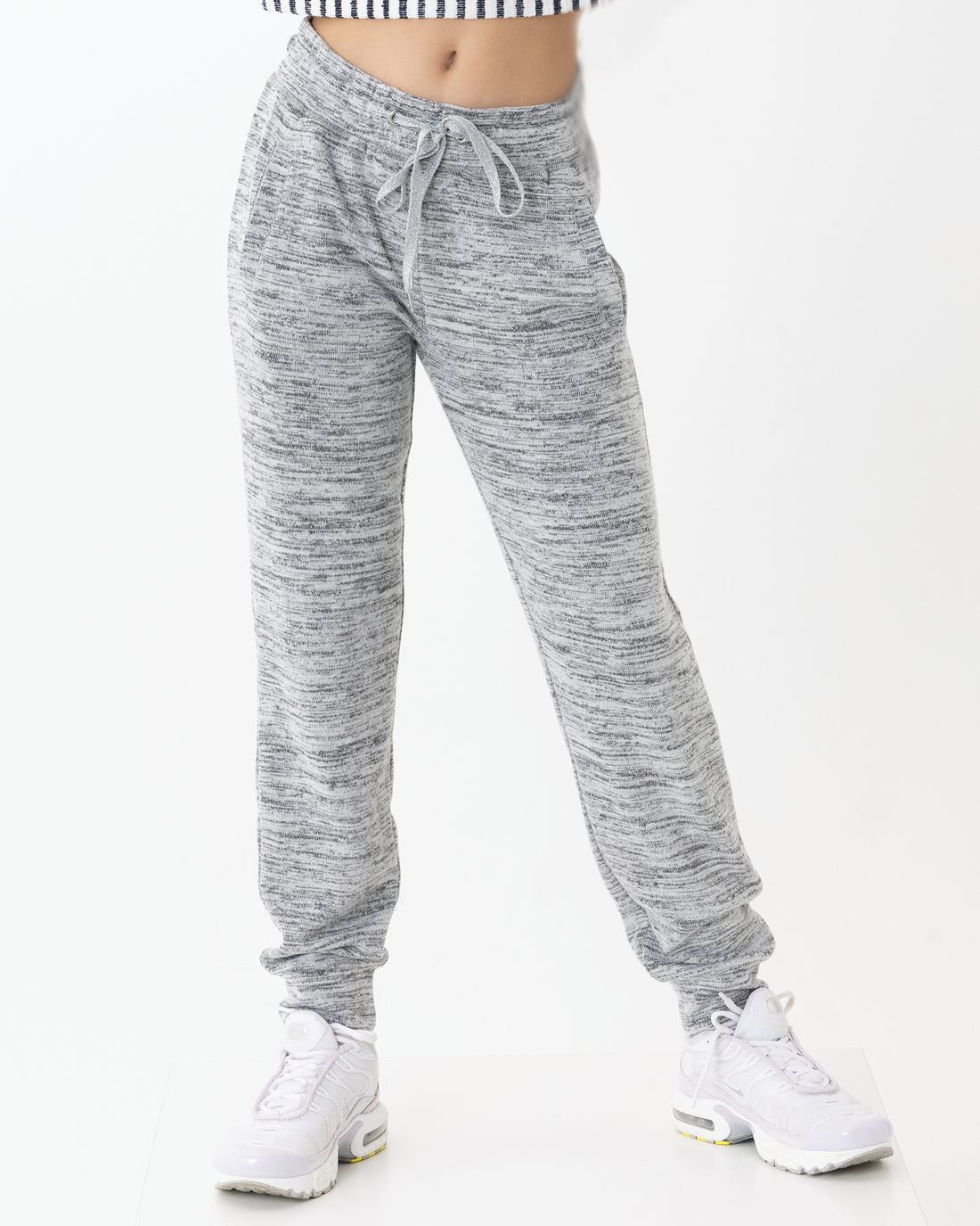 Maddison Sweat Pant - Soft Grey Marle
