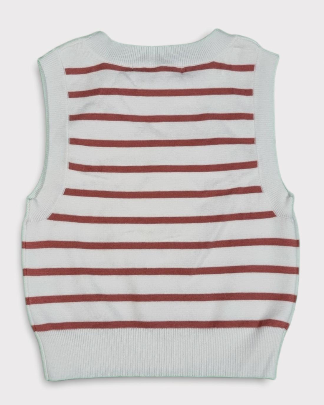 Maya Knit Top with Rosy Peach Stripes